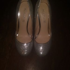 Aldo Platform Glitter 7 inch Heels